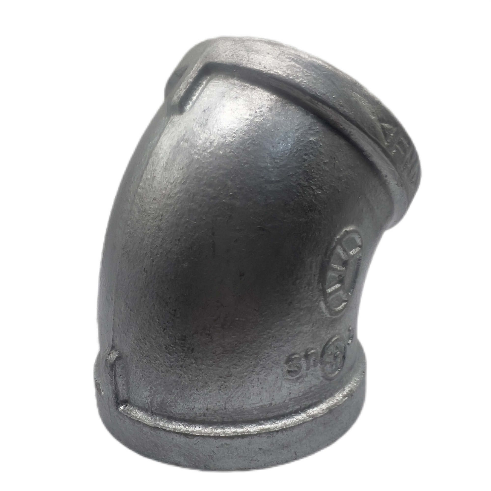 Elbow 45° Malleable steel pipe fittings Made in China