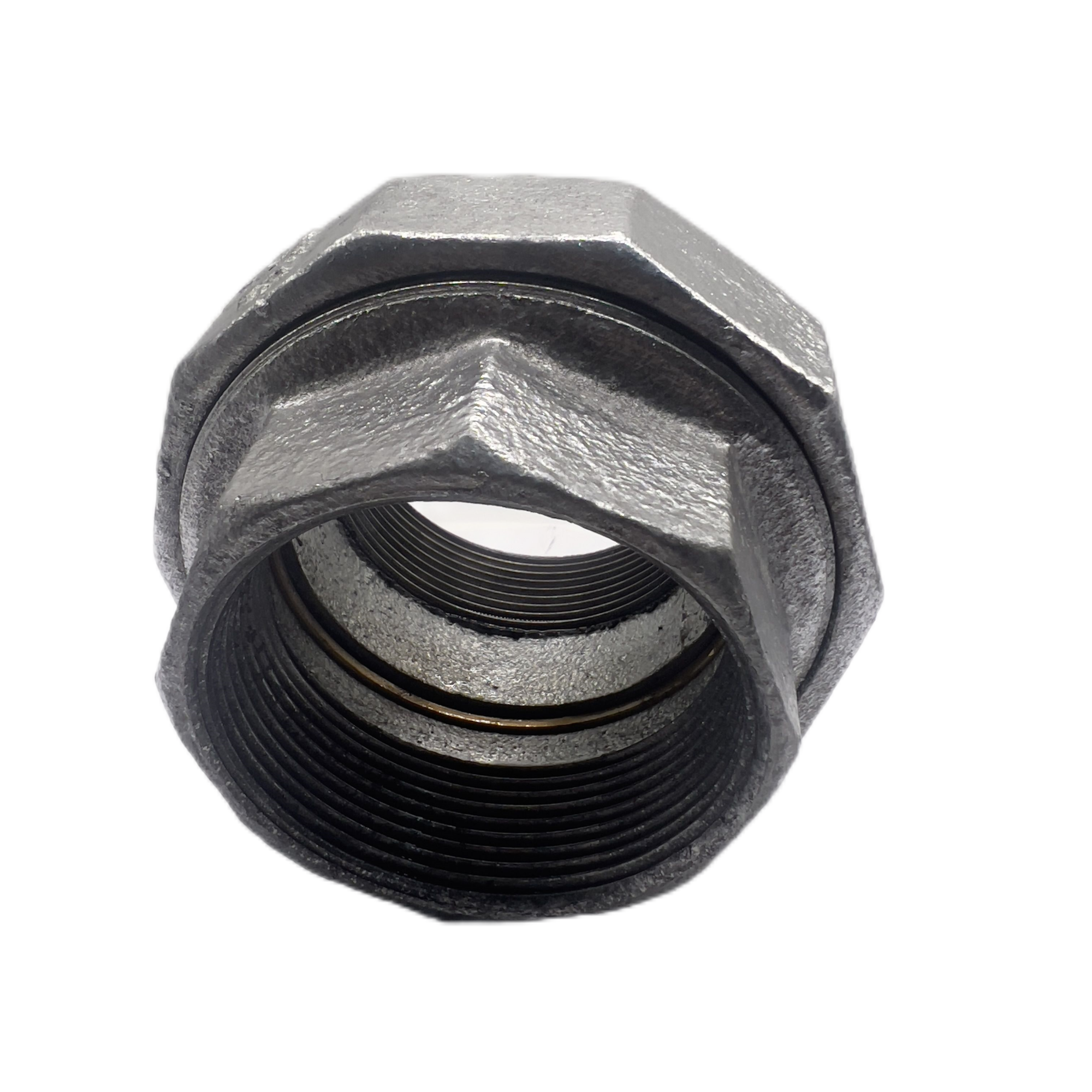 Malleable steel pipe fittings made in China UNIONS, F&F, Conical Brass Seat (Fig.342)
