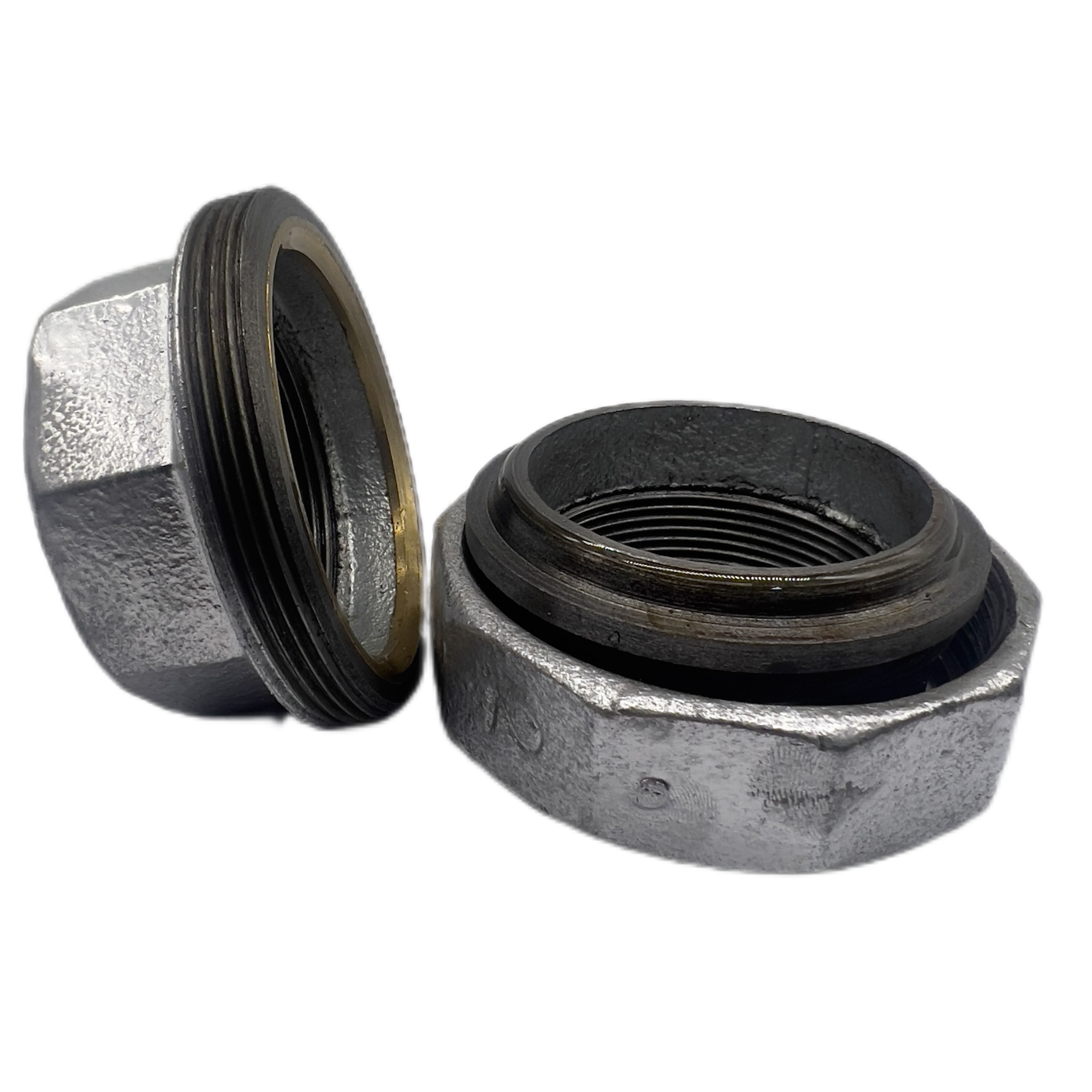 Malleable steel pipe fittings made in China UNIONS, F&F, Conical Brass Seat (Fig.342)