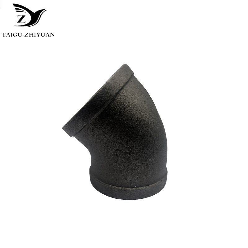 Black Square Edge 45° Elbow