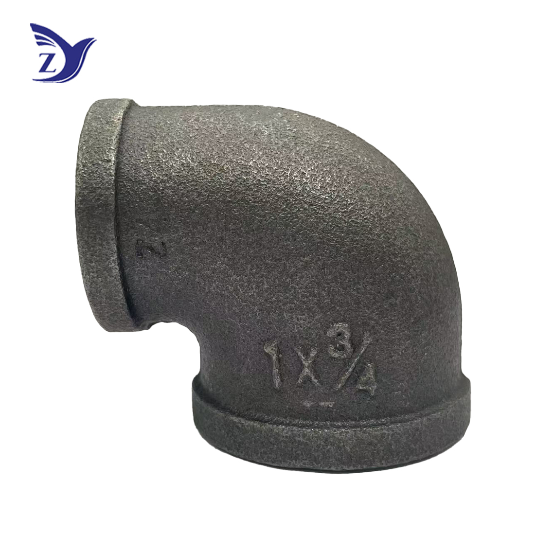 BSpt square-edge black reducing elbow (Fig.90R)