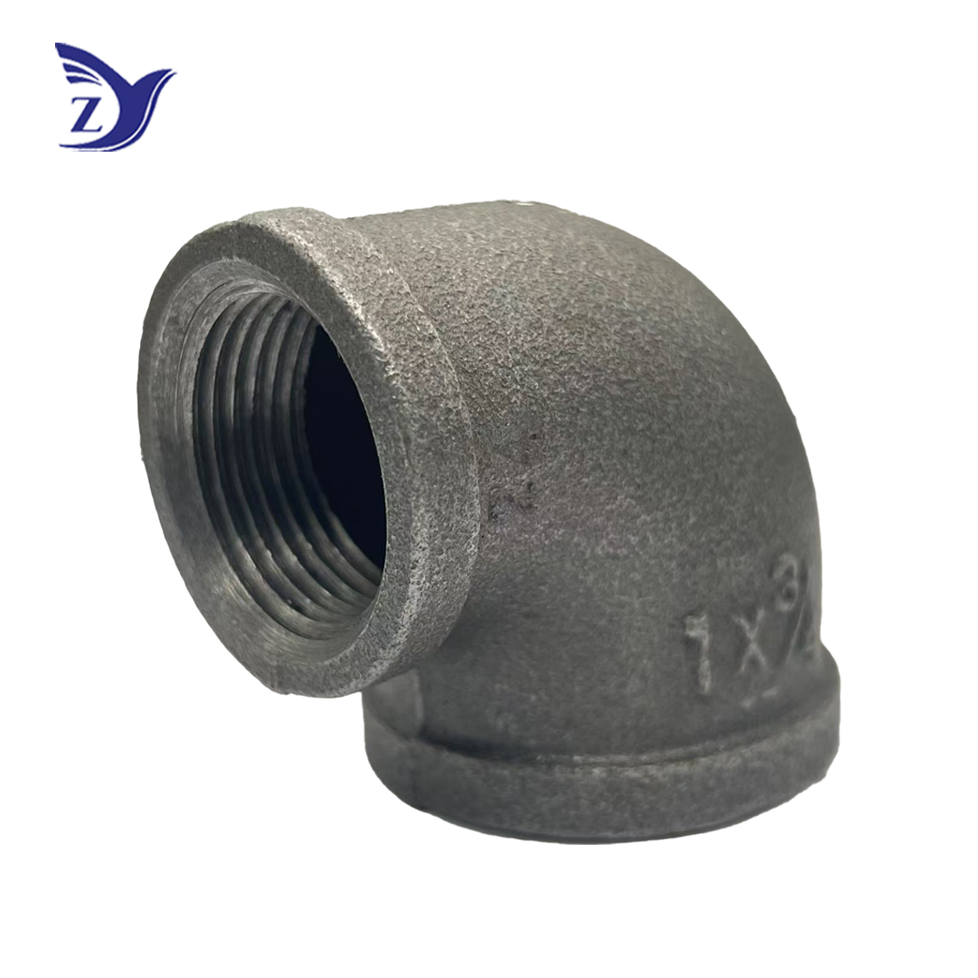 BSpt square-edge black reducing elbow (Fig.90R)