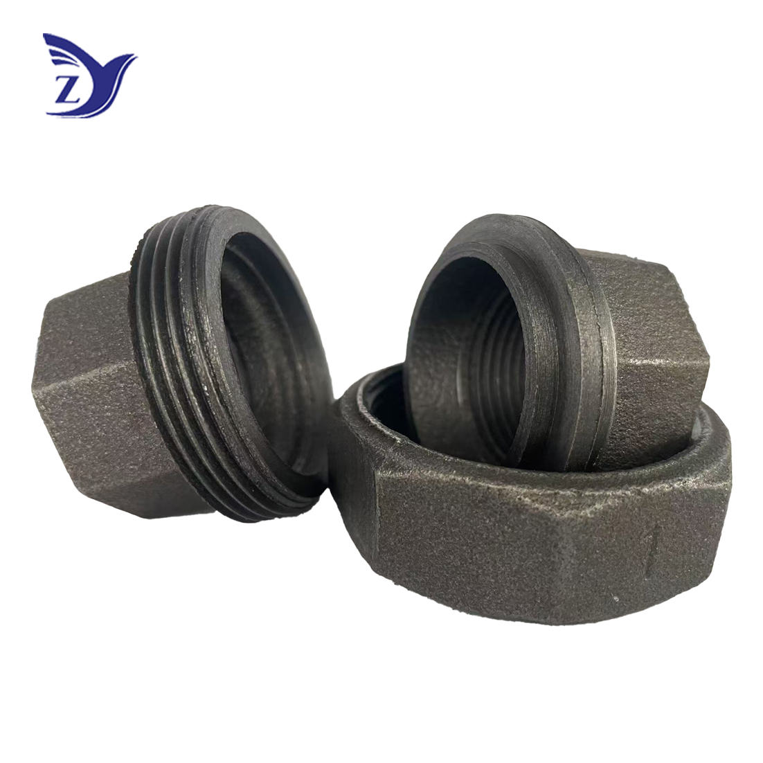 BSpt black union with gasket and flat seat (Fig.330)