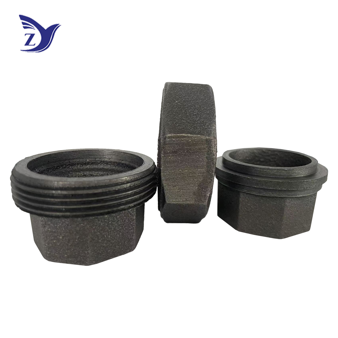 BSpt black union with gasket and flat seat (Fig.330)