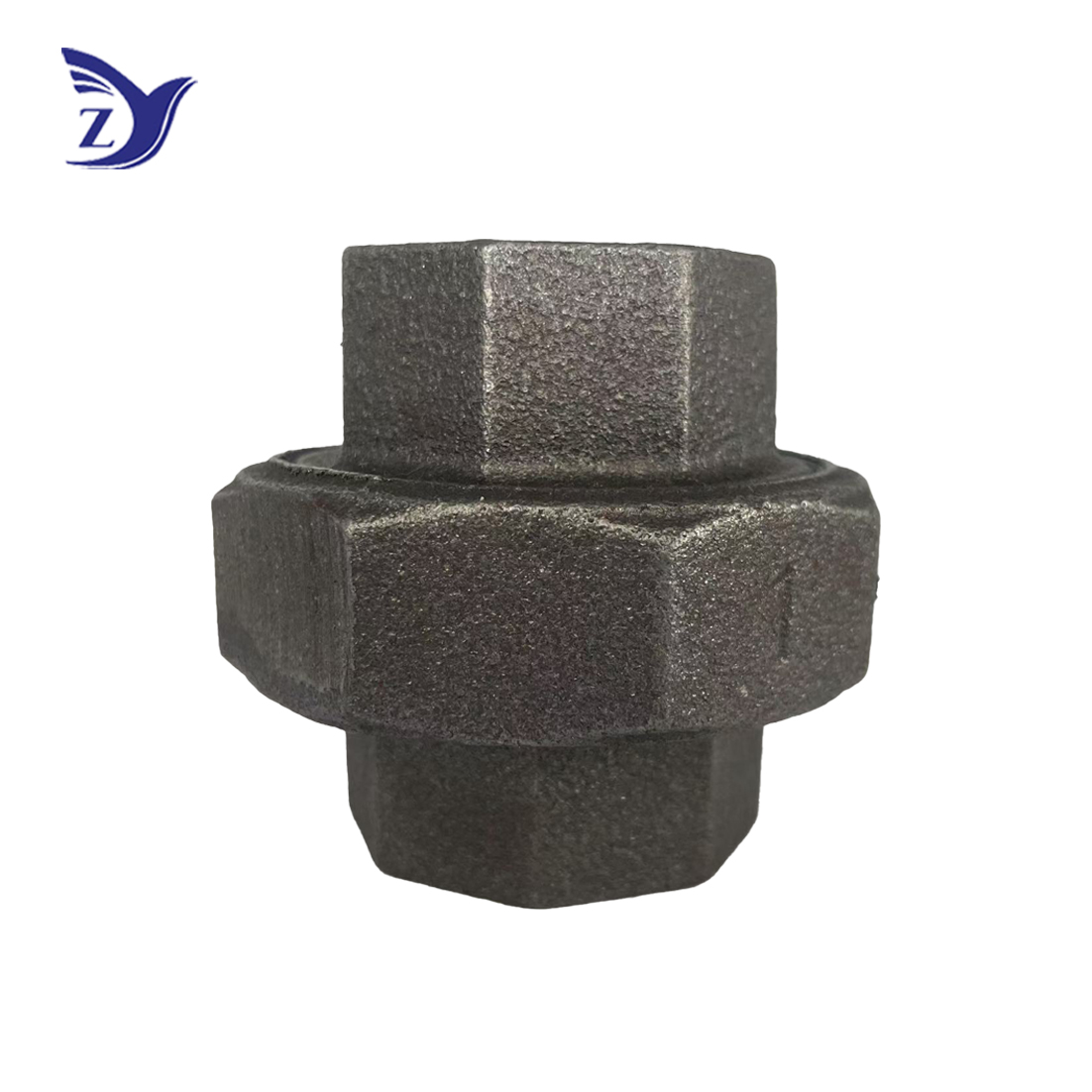 BSpt black union with gasket and flat seat (Fig.330)