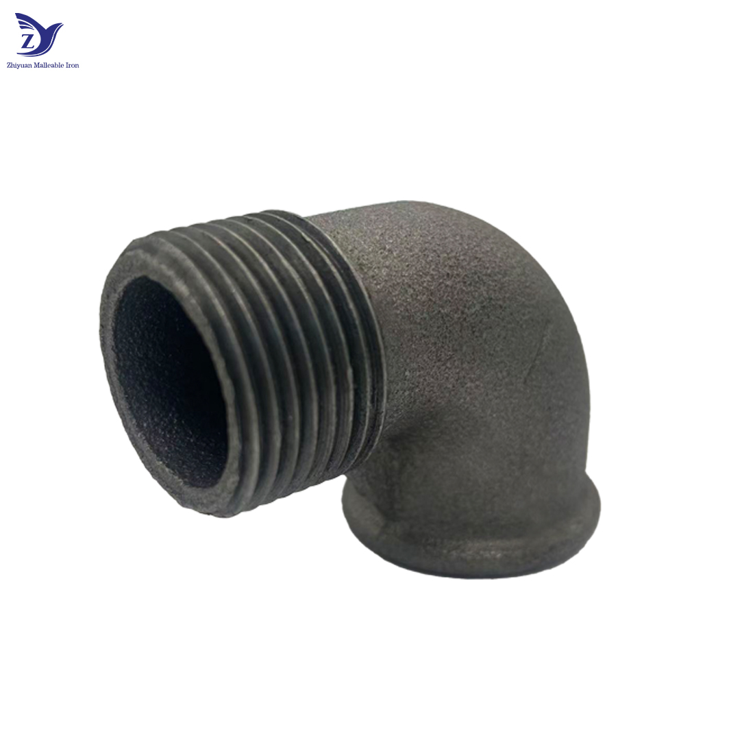 BSpt male and female thread 90-degree elbow with rounded edge (Fig.92)