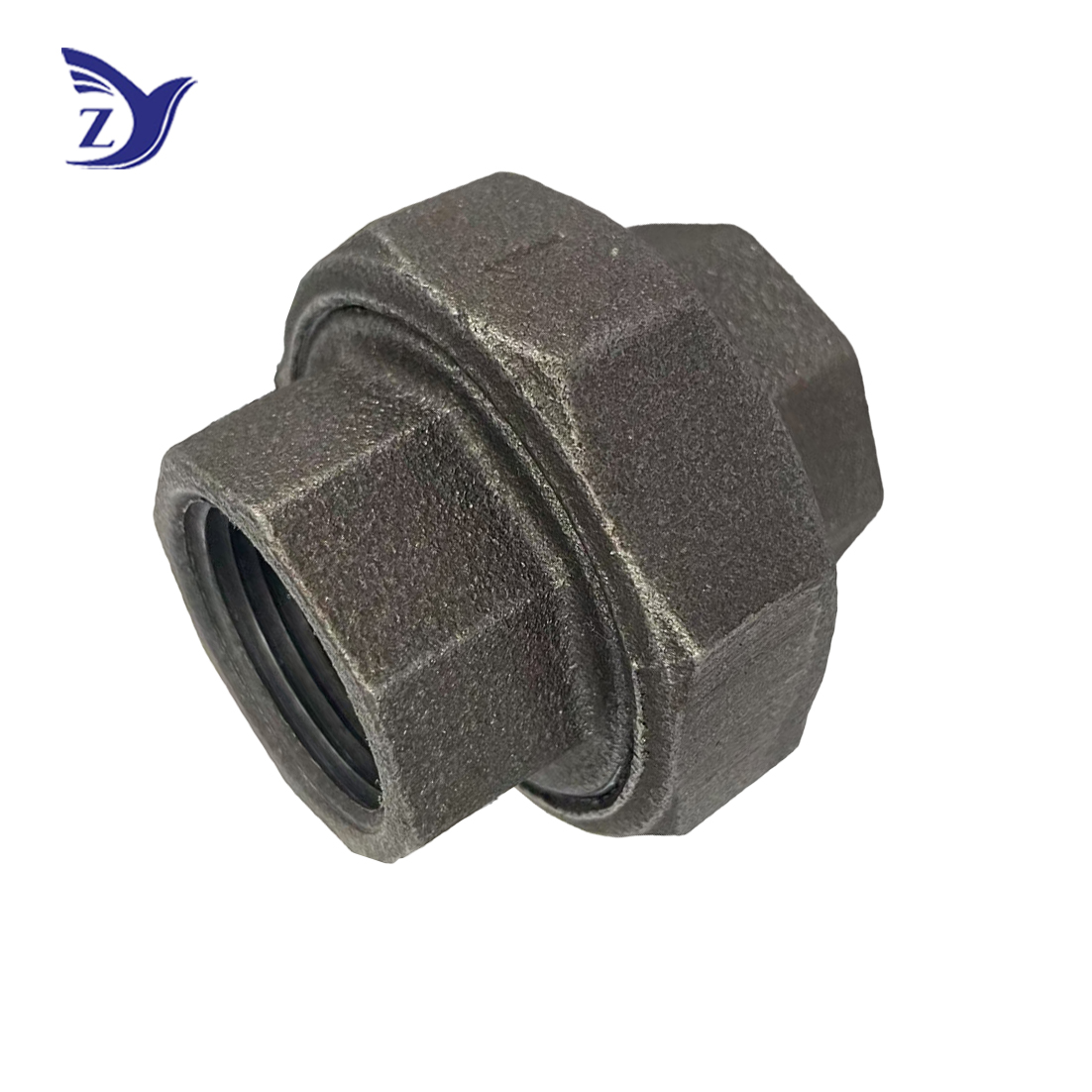 NPT black malleable iron tapered copper seat union