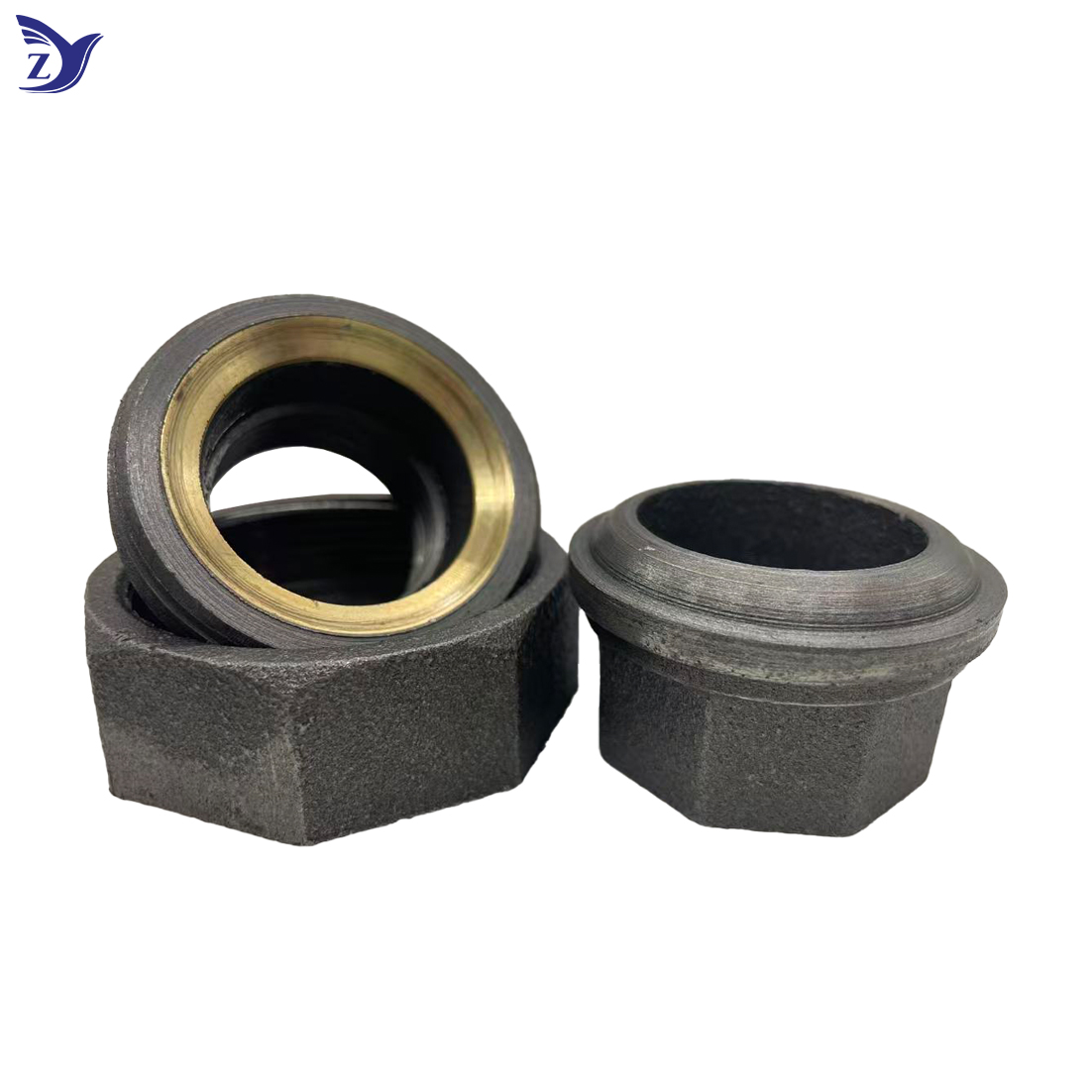 NPT black malleable iron tapered copper seat union