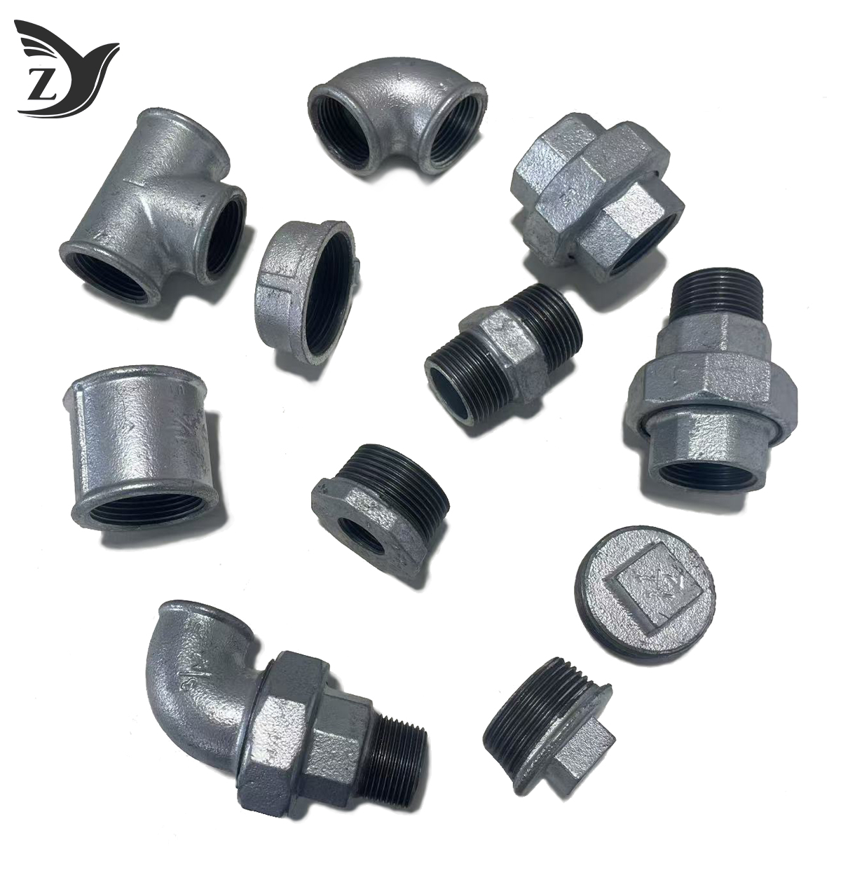 Galvanized Pipe Fittings round edges