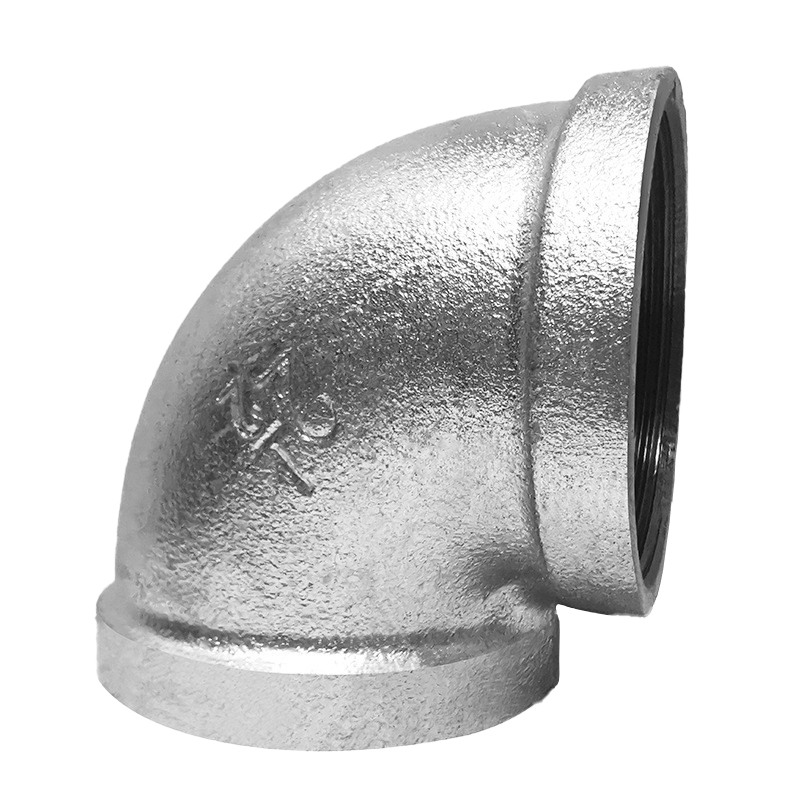 NPT Thread Hot-Dip Galvanized Square Shoulder 90° Malleable Iron Elbow