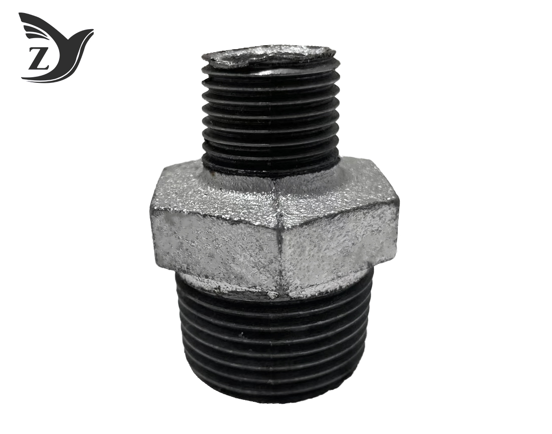 NPT/BSPT Hot-dip Galvanized Reducing Male Nipple