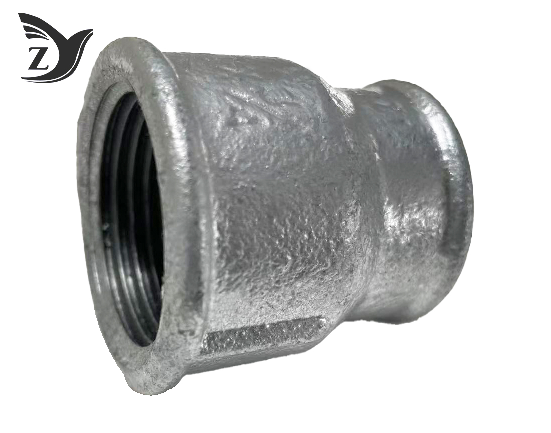 NPT/BSPT Round-Edge Hot-Dip Galvanized Reducing Coupling