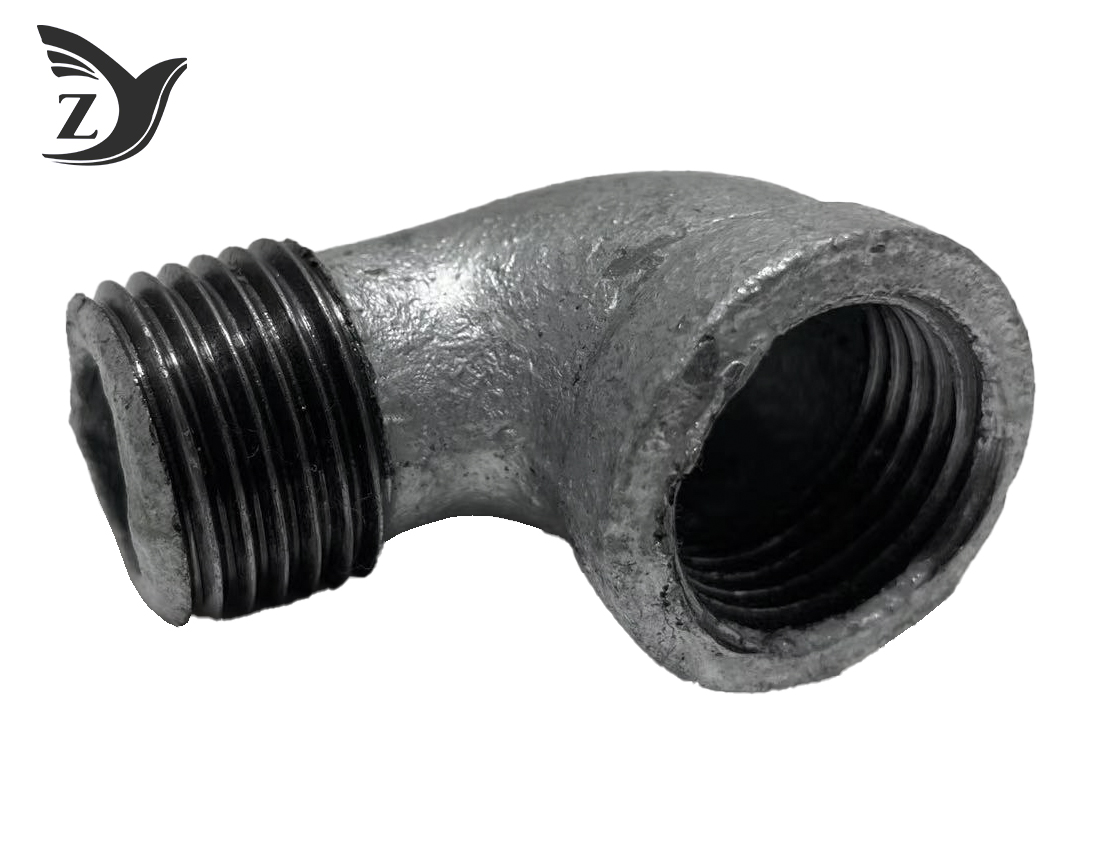 Hot Dip Galleable Iron 90° Elbow NPT/BSPT Male Female Threaded Pipe Fitting