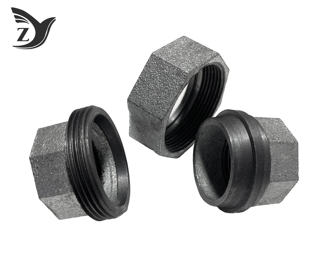 Malleable steel pipe fittings Made in China American standard Bspt UNIONS, F&F, Conical Iron Seat 