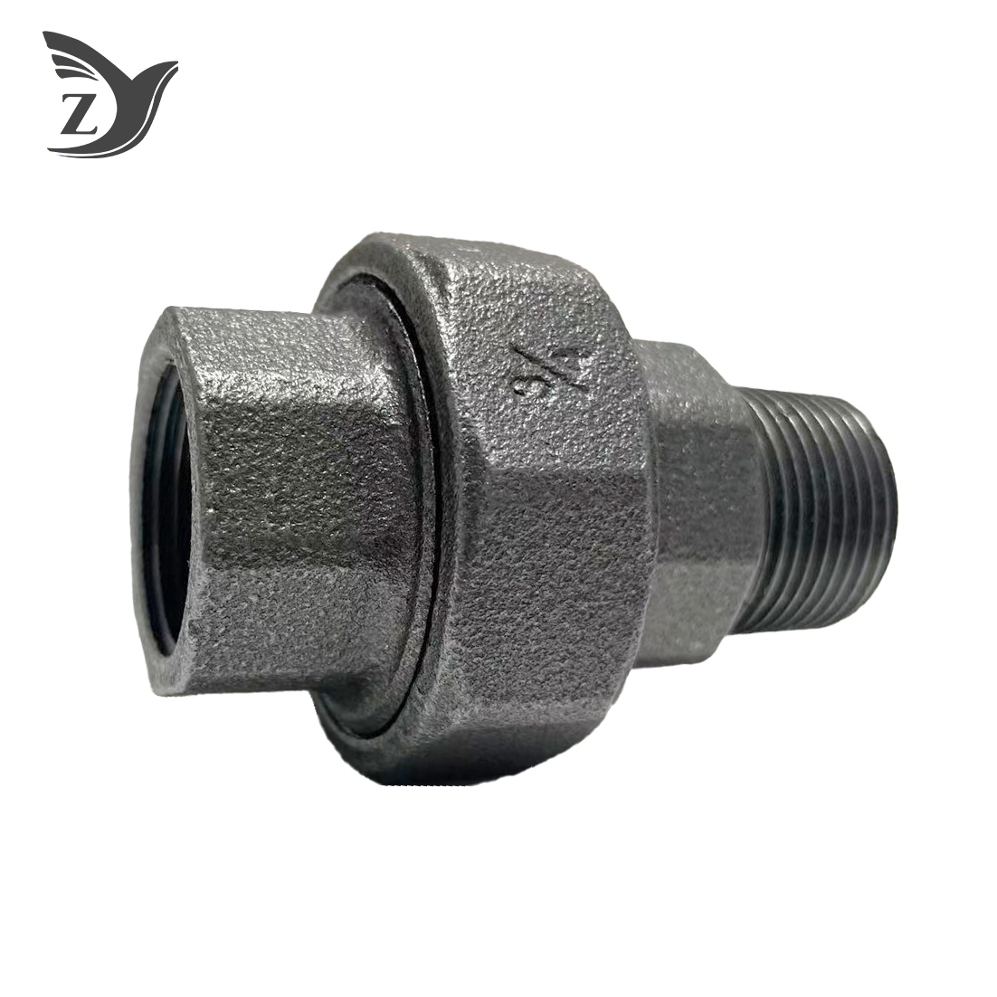 BSPT/NPT black 331 union malleable iron pipe fitting