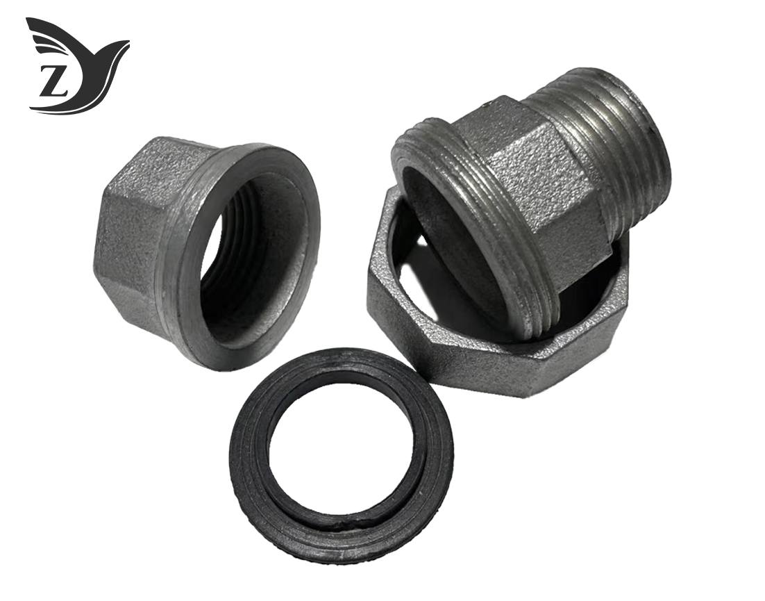 BSPT/NPT black 331 union malleable iron pipe fitting