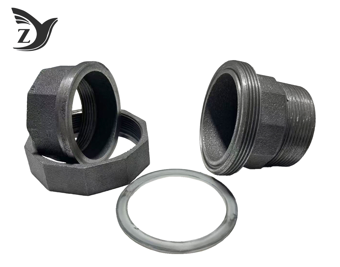 BSPT/NPT black 331 union malleable iron pipe fitting