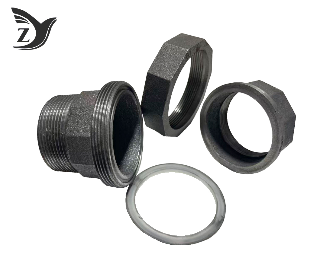 BSPT/NPT black 331 union malleable iron pipe fitting