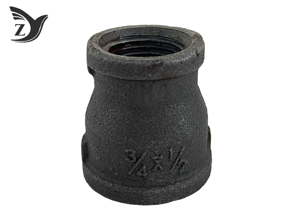 NPT/BSPT black square edge reducing coupling
