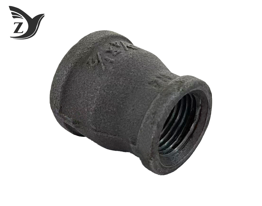 NPT/BSPT black square edge reducing coupling
