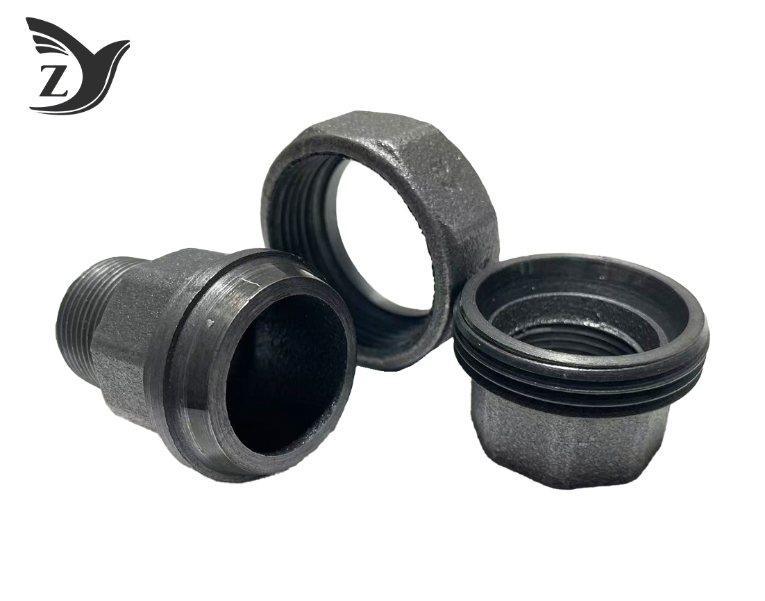 Black 341 BSPT/NPT Thread Malleable Iron Union