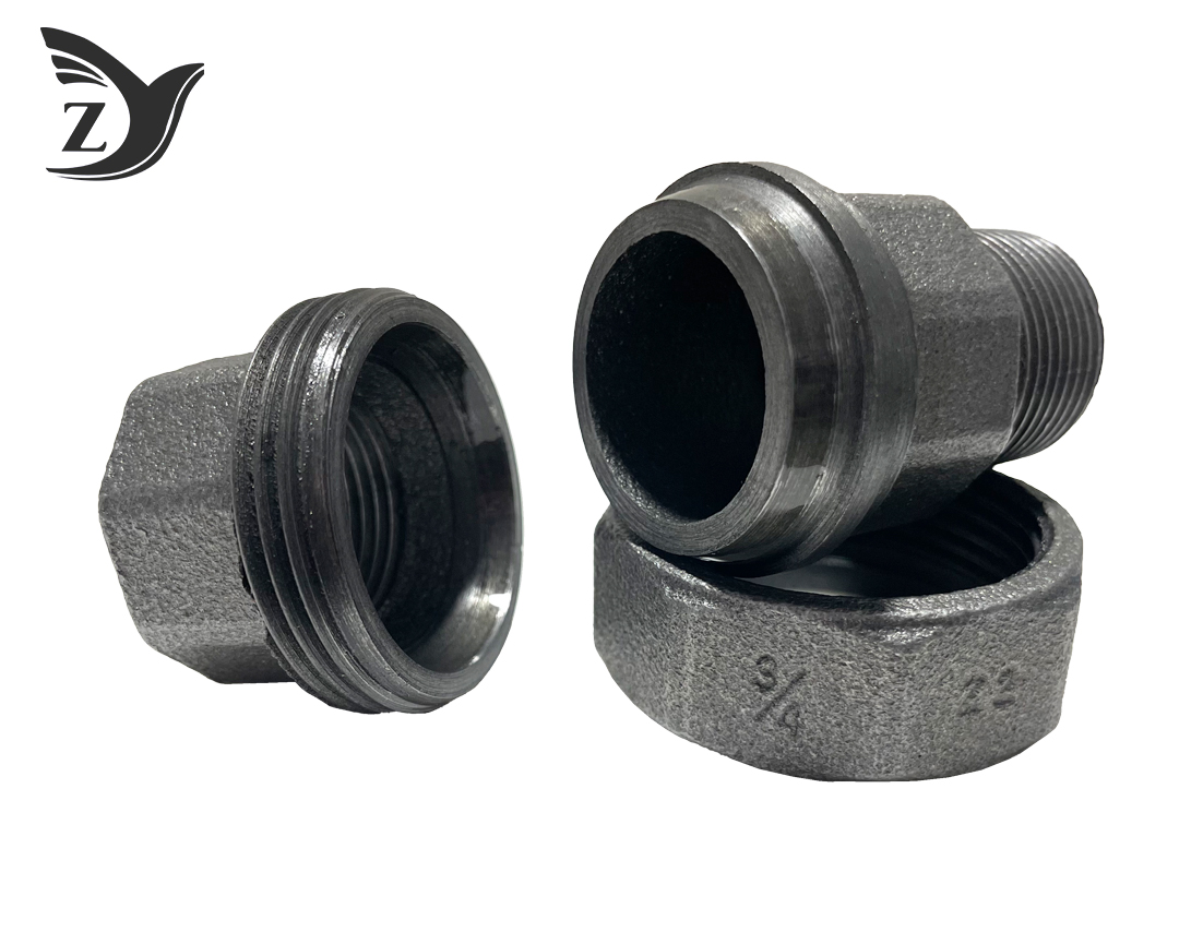 Black 341 BSPT/NPT Thread Malleable Iron Union