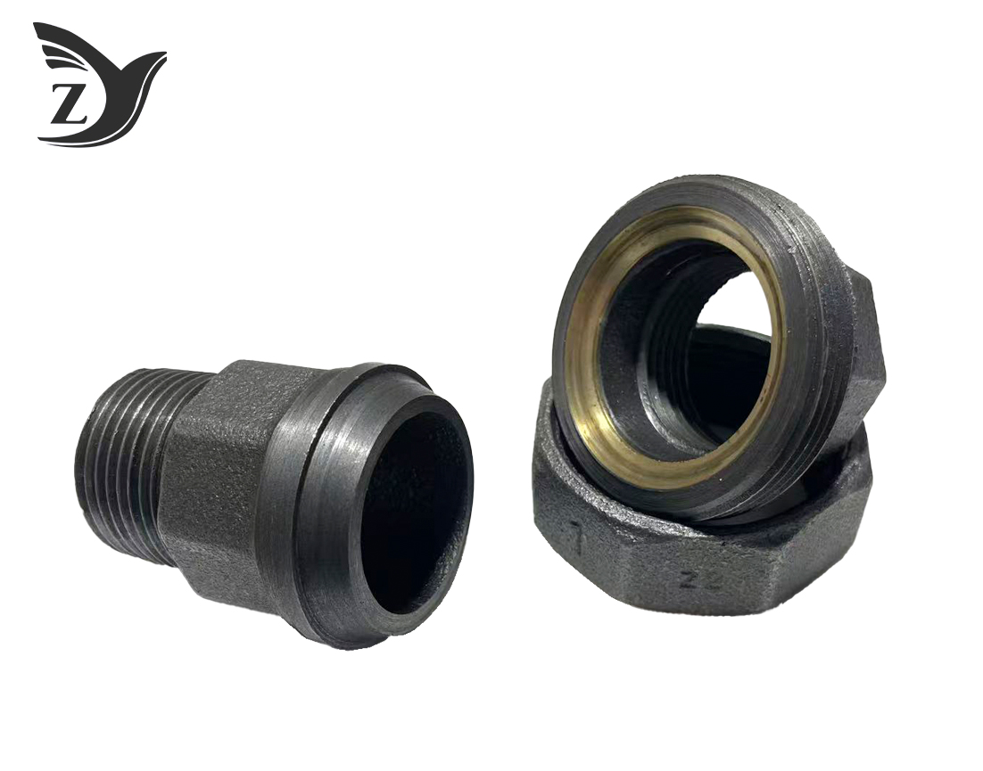 Black 343 BSPT/NPT Thread Malleable Iron Union
