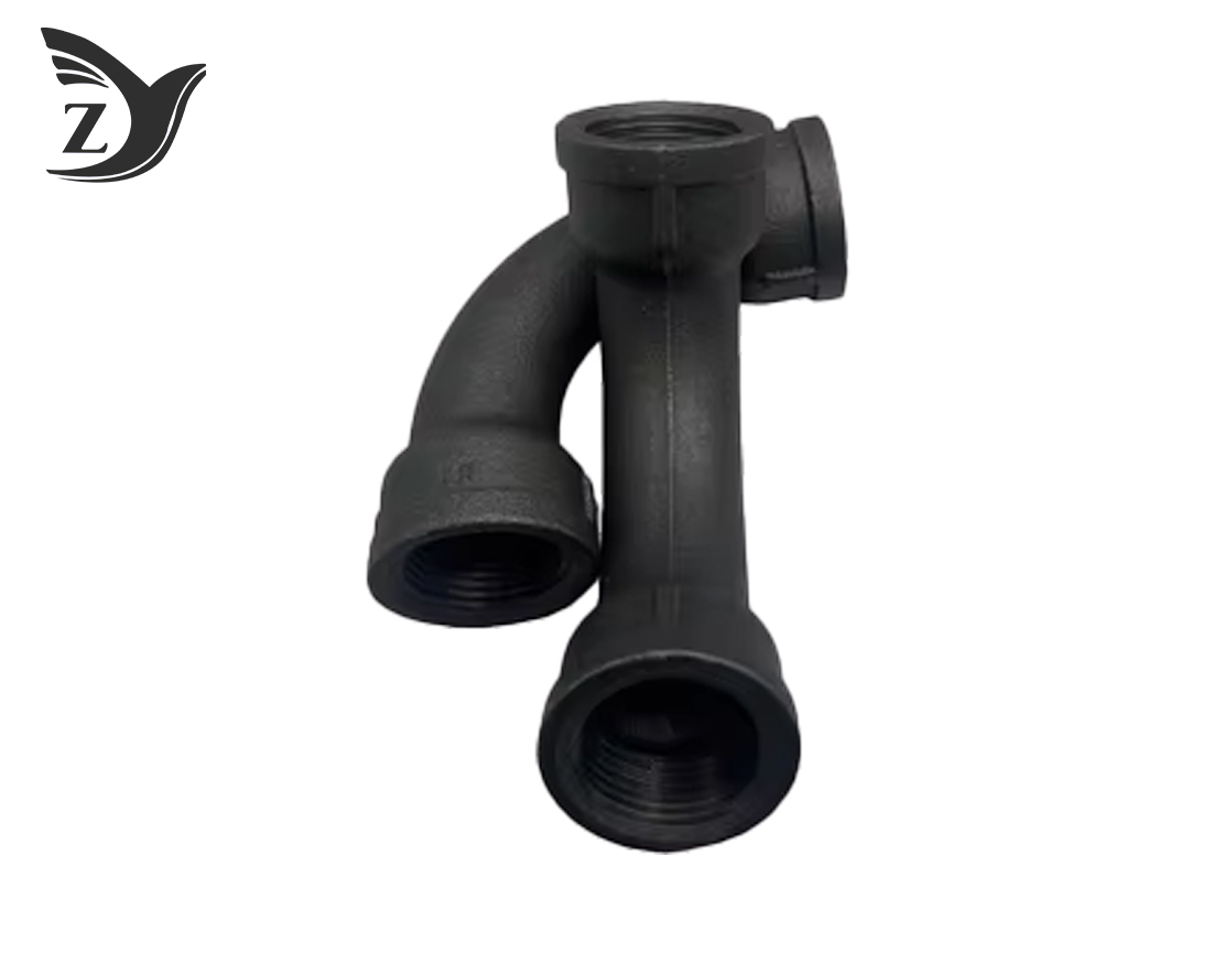 Black NPT/BSPT Double Female Large Elbow Malleable Iron Fittings