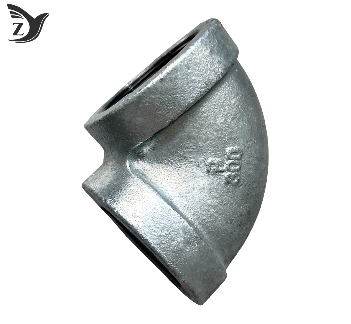 300LB Hot-dip Galvanized Malleable Iron 90° Elbow
