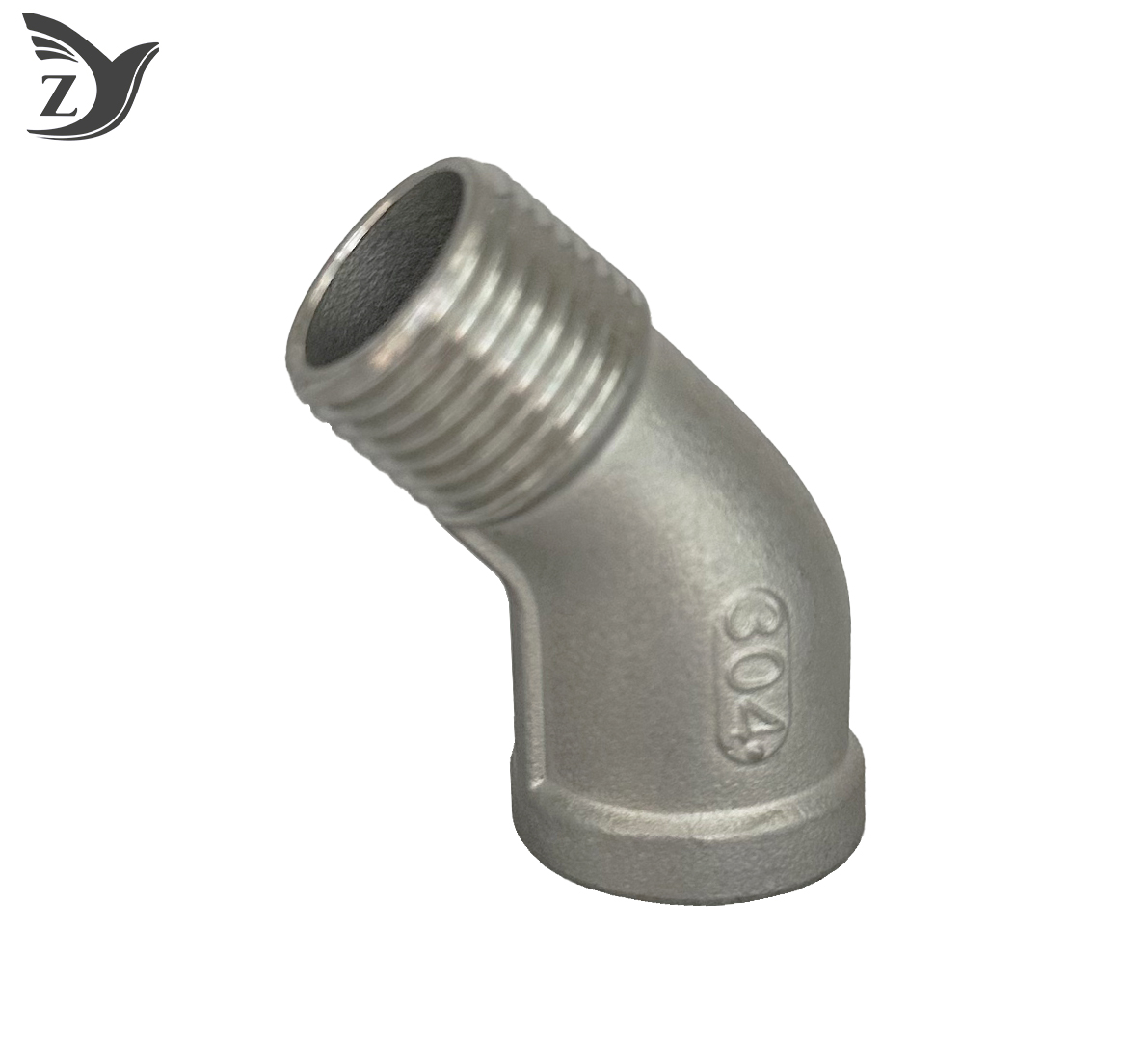 304 Stainless Steel 45° Male‑Female Elbow